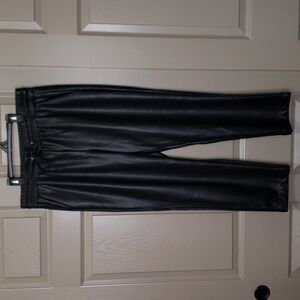 LOFT vegan leather pleather jogger type pants size large